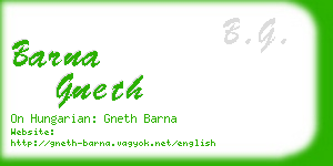 barna gneth business card